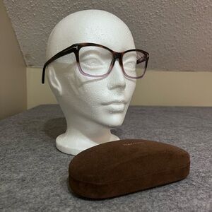 Tom Ford Tortoiseshell to Purple Ombre Square Prescription Glasses